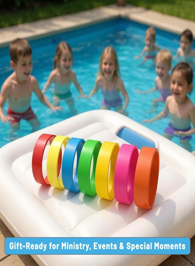 YalsFTY 12 Pack Colorful Silicone Bracelets for Kids & Teens, 2.1” Inner Diameter, Waterproof Rubber Wristbands Party Favors, School Rewards, Outdoor Activities - Image 5